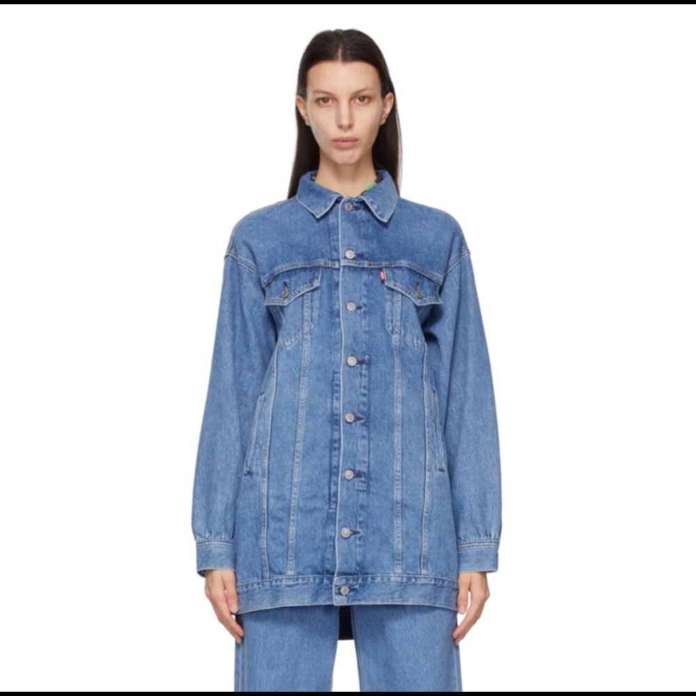 Levi’s X Ganni Denim Mini Dress in Medium Indigo